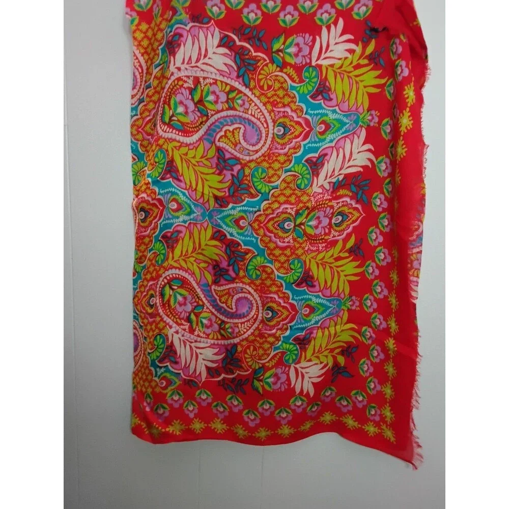 Large Orange retangle  scarf 80